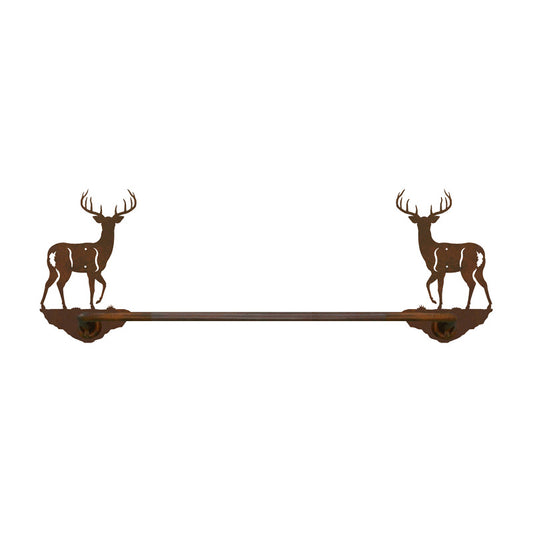 BA-8491 White Tail Deer Hand Towel Bar