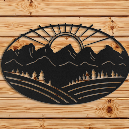 Mountain Sunset Wall Art