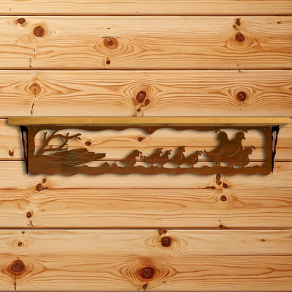 SW-7036 Quail Family 34" Shelf