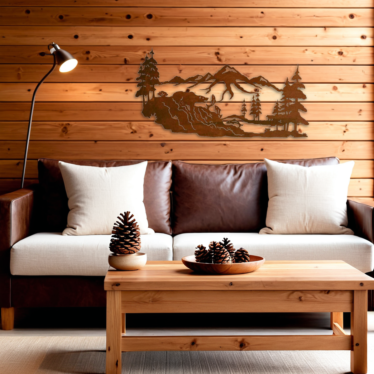 Fishing Bear Wall Art - 42"