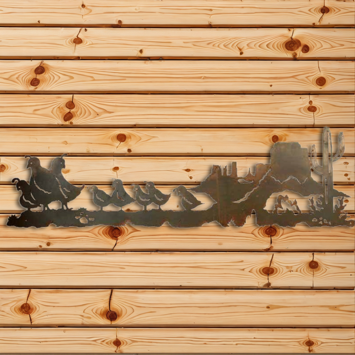 WA-6017 Quail Family Wall Art - 57"