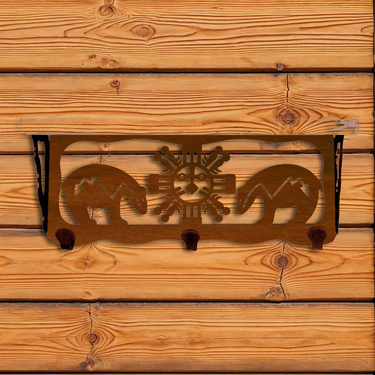 SW-3712 Fetish Bear 20" Coat Hook Shelf