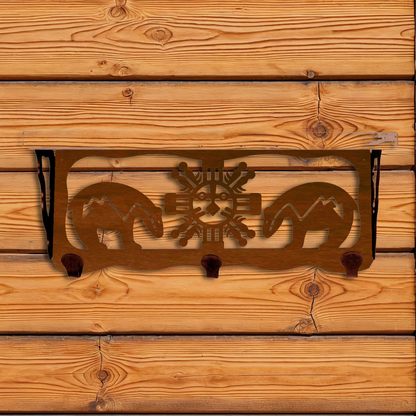 SW-3712 Fetish Bear 20" Coat Hook Shelf