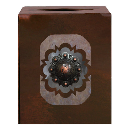 TC-9324 Round Copper Square Tissue Box Cover