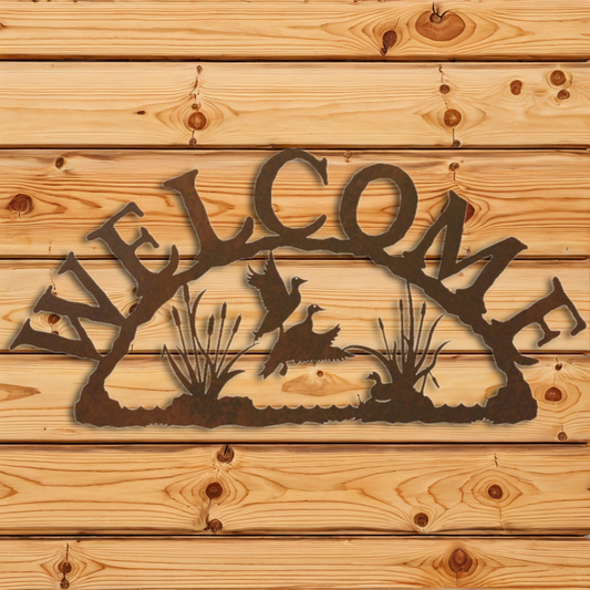 AS-2030 Ducks/Cattail Address Sign