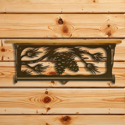 BA-2032 Pine Cone 20" Hand Towel Bar Shelf
