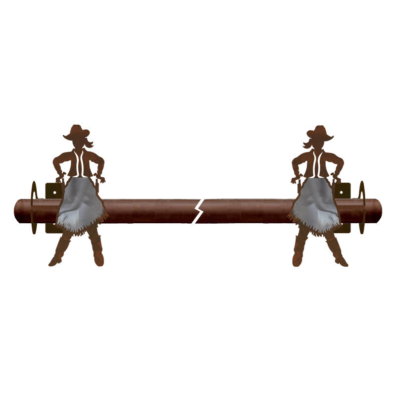 DR-9110 Cowgirl Rod Brackets Burnished