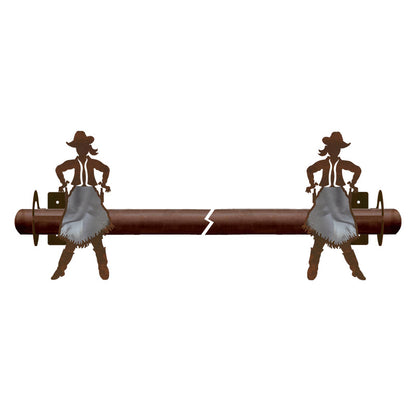 DR-9110 Cowgirl Rod Brackets Burnished