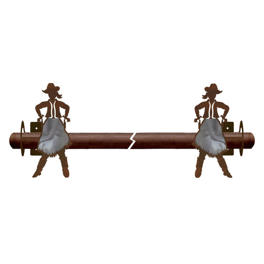 DR-9110 Cowgirl Rod Brackets Burnished