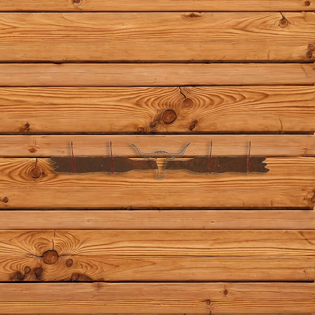 CH-5437 Longhorn Burnished Four Hook