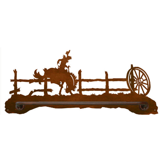 Bronc Scenic Hand Towel Bar