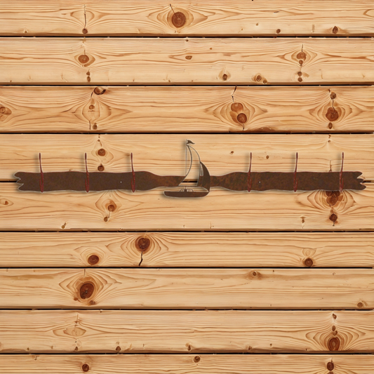 CH-5667 Sailboat Six Hook Burnished