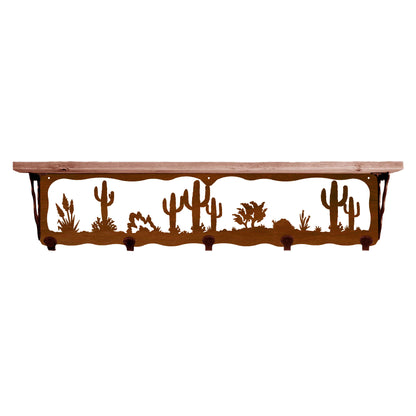 Desert Scene 34" Coat Hook Shelf
