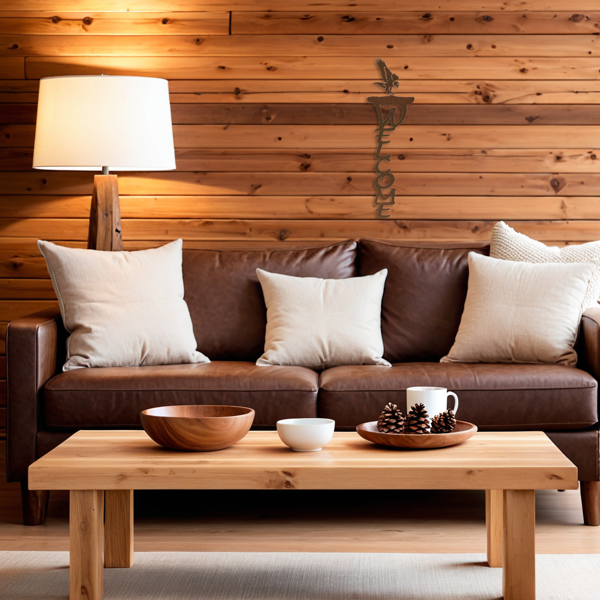 Eagle Vertical Welcome Sign