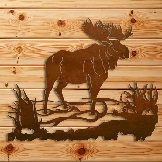 WA-3030 Moose Wall Art - 30"