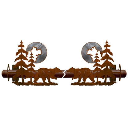 DR-9100 Bear & Pine Rod Bracket Burnished