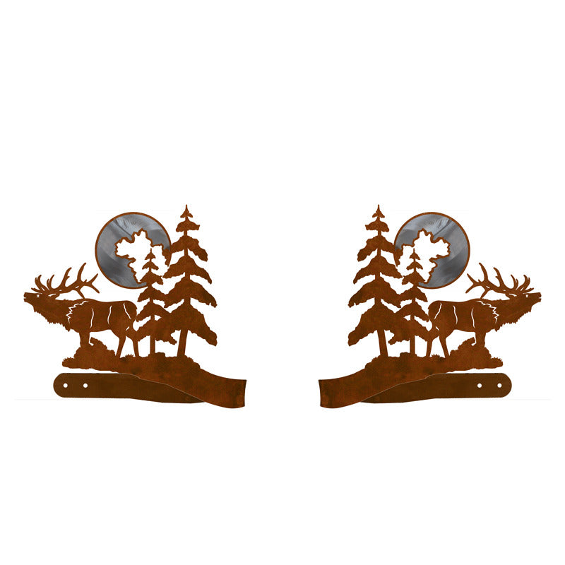 DR-9025 Elk & Pine Tie Back Burnished