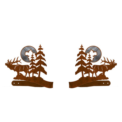 DR-9025 Elk & Pine Tie Back Burnished