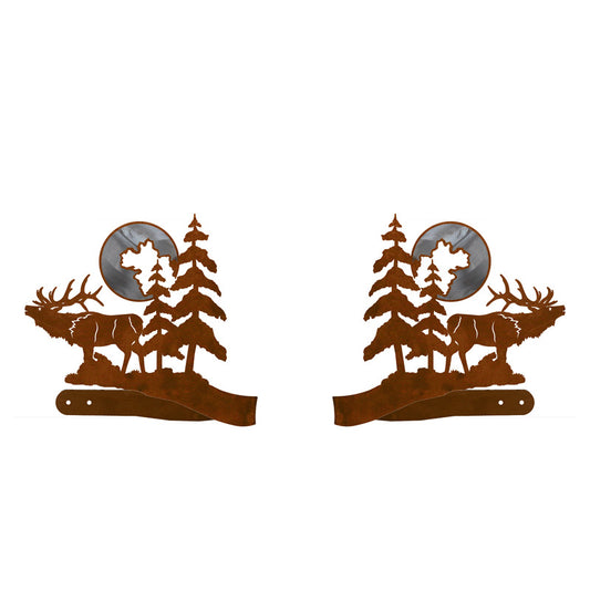 DR-9025 Elk & Pine Tie Back Burnished