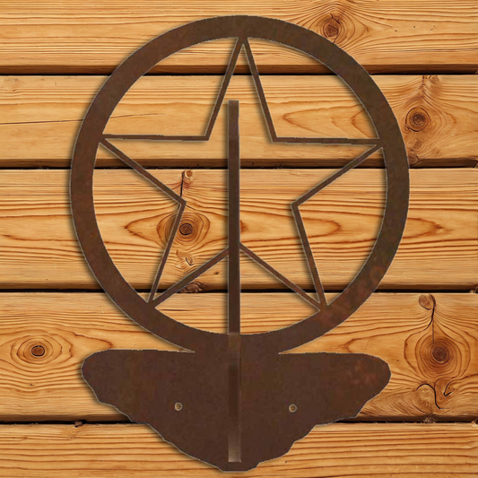 CH-5296 Texas Star Double Coat Hook Burnished