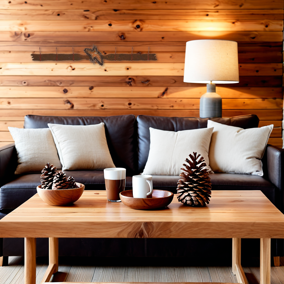 Pine Cone Six Hook Burnished