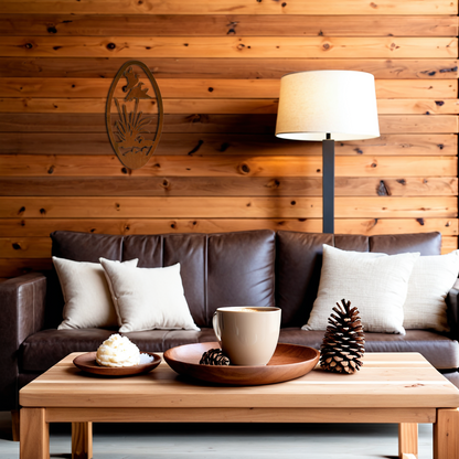 Duck/Cattail Oval Vertical Wall Art