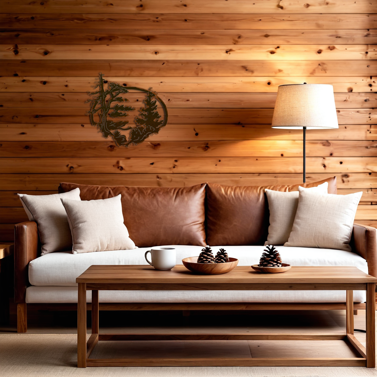 Desert Pine Oval Wall Art - 26"