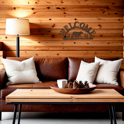 Bear Horizontal Welcome Sign