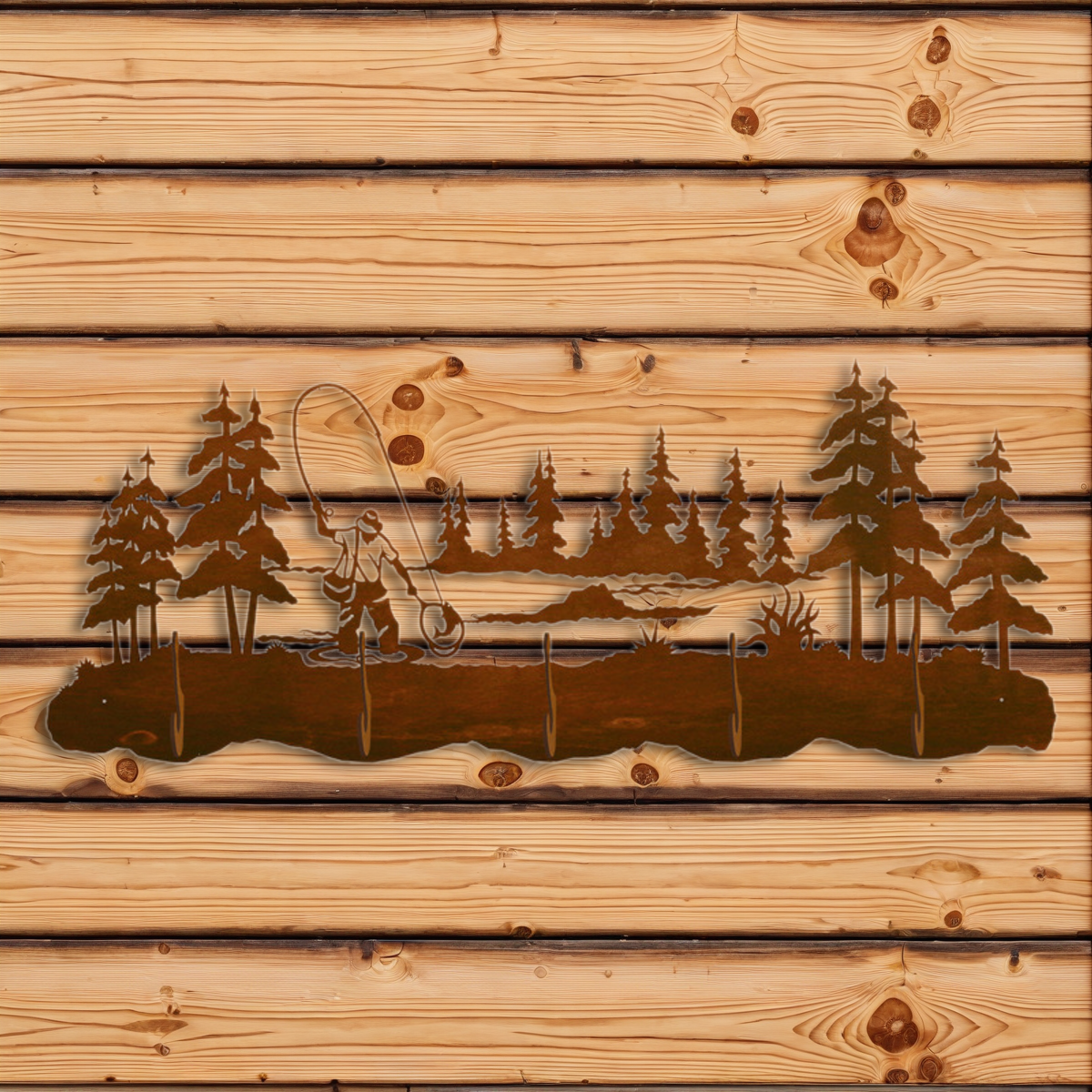 CH-5561 Fly Fishermen Scenic Five Hook