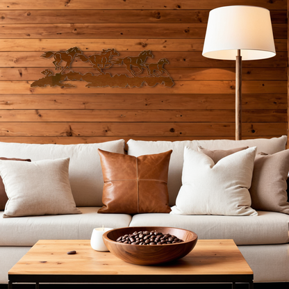 Running Horses Wall Art - 42"