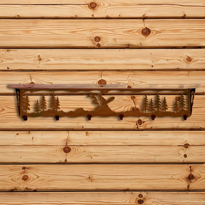 SW-5731 Snowboarder 42" Coat Hook Shelf