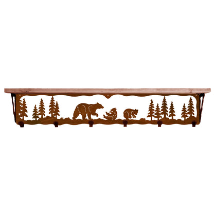 Bear Family 42" Coat Hook Shelf