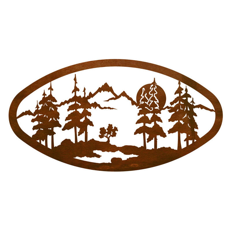 Midnight Moon Oval Wall Art Hor