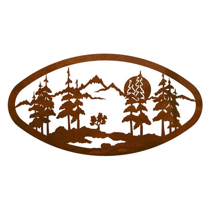 Midnight Moon Oval Wall Art Hor