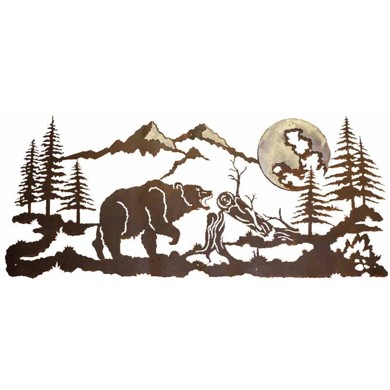 Bear 57" Burnished Wall Art