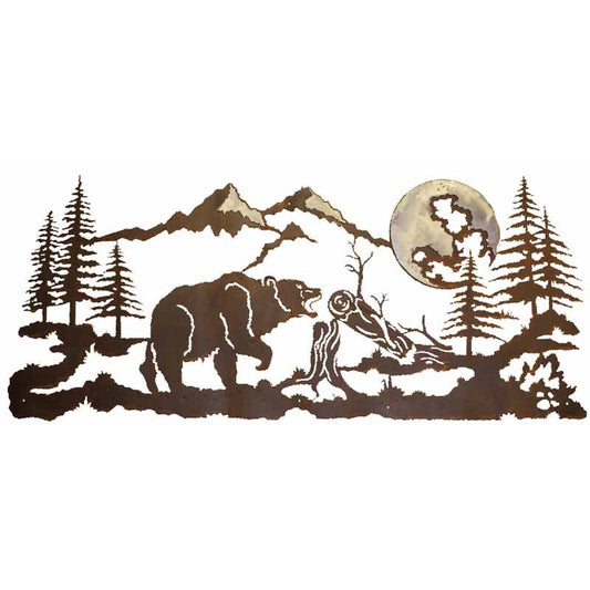 Bear 57" Burnished Wall Art