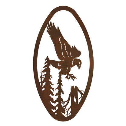 Eagle Oval Vertical Wall Art