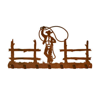 Roping Cowboy Key Chain Holder
