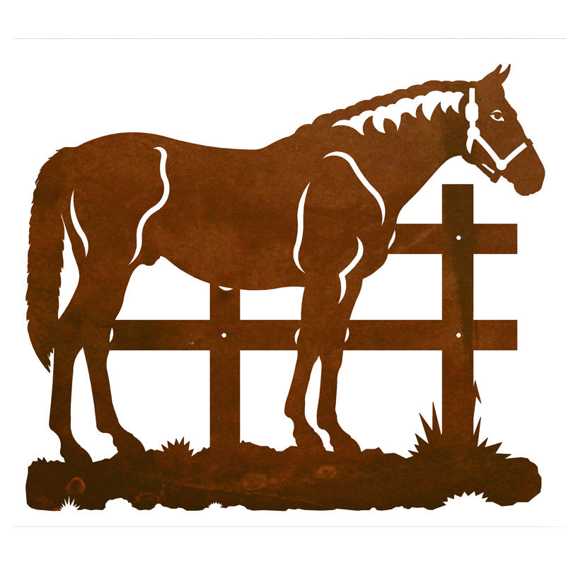 Standing Bay Horse 20" Wall Art