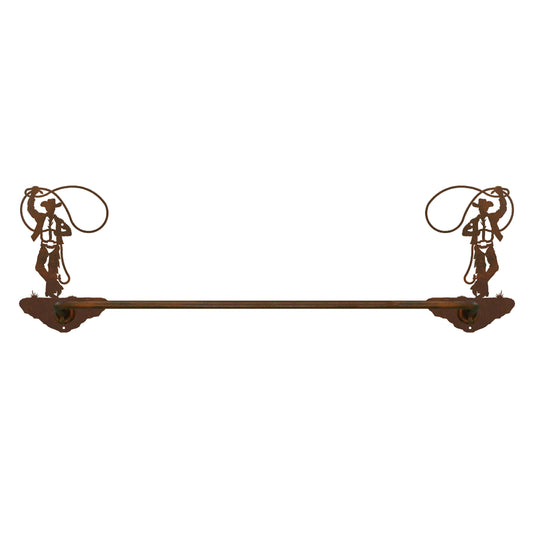 Roping Cowboy Towel Bar