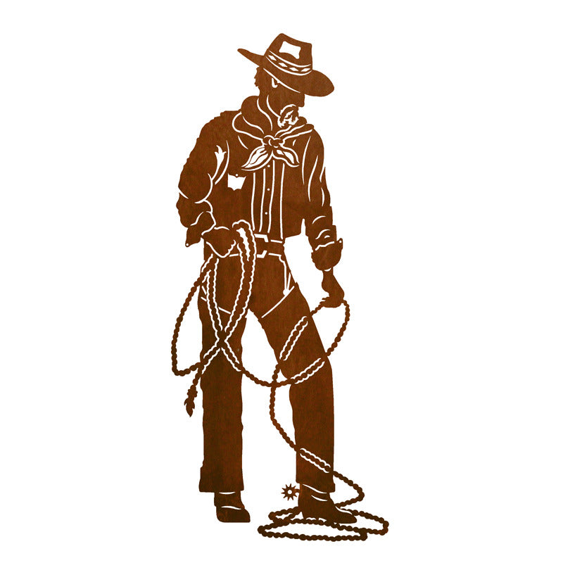 Cowboy W/Lasso 42" Wall Art