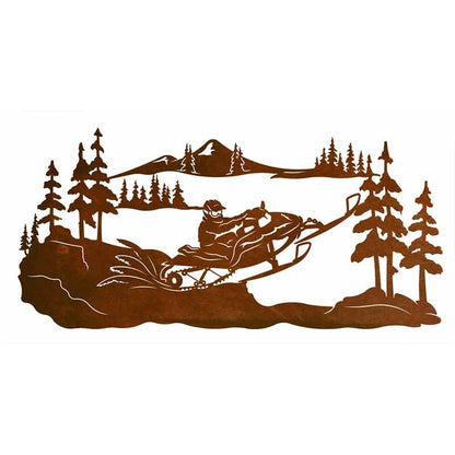 Snowmobiler 42" Wall Art