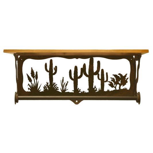 Desert Scene 20" Hand Towel Bar Shelf