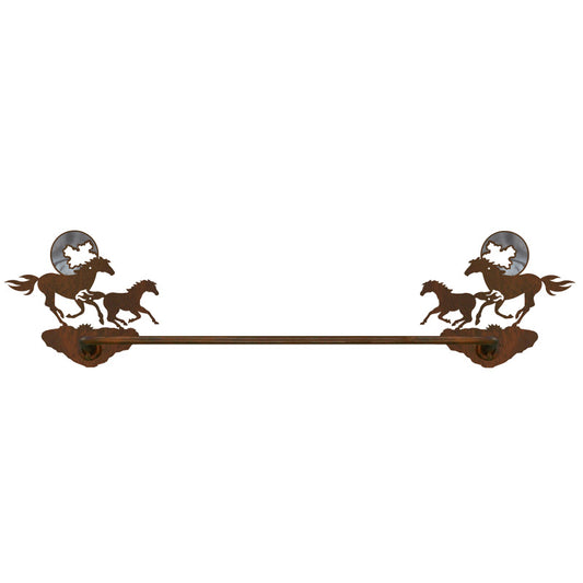 Horse Towel Bar Burnished