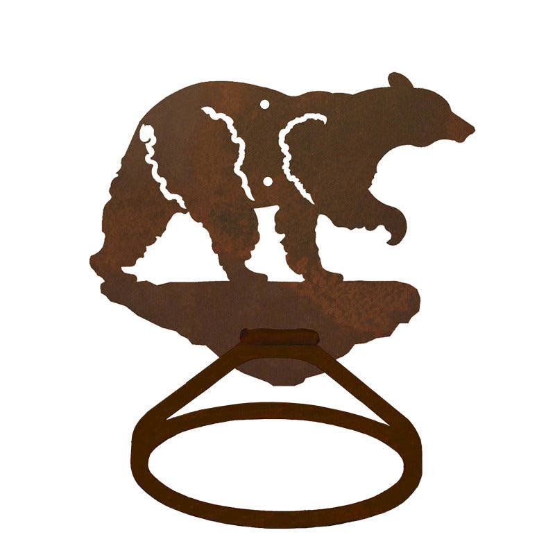 Black Bear Towel Ring