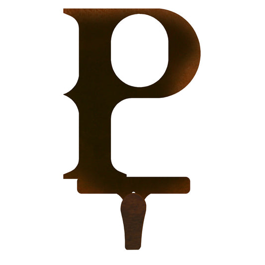 P Western Font Single Coat Hook