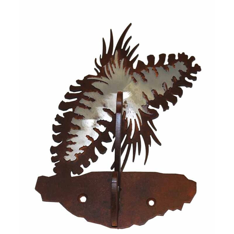 Pine Cone Double Coat Hook Burnished