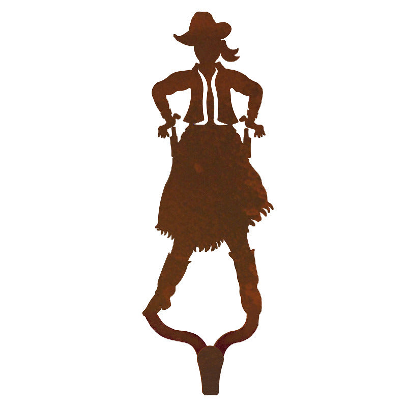 Cowgirl Large Single Coat Hook Burnished