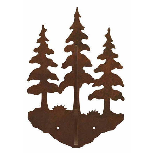 Triple Pine Tree Double Coat Hook