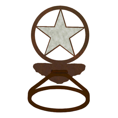 Texas Star Towel Ring Burnished